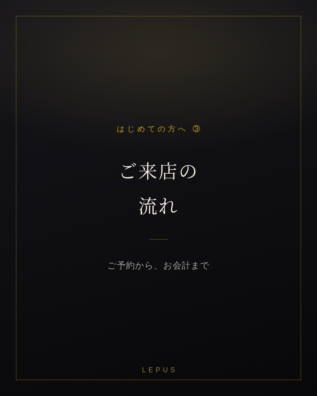 作例：来店の流れを伝える投稿画像